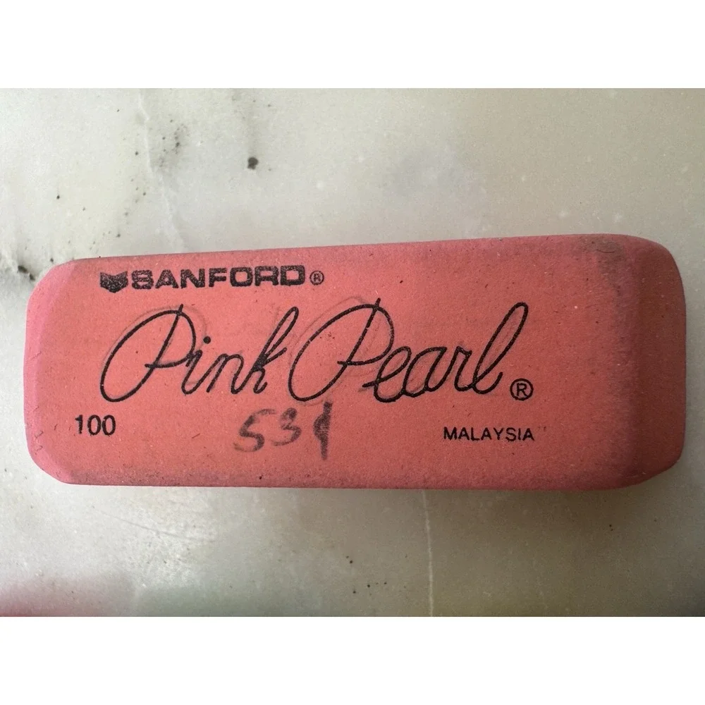 Pencil Top Erasers Lot Teacher Reward Box Novelty Skull Crayon Erasers Pink Pear
